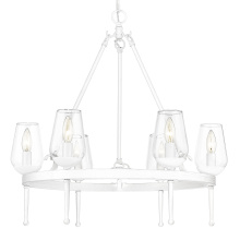 Golden 1210-6 TWP - Golden Lighting Regent 6-light Chandelier in Textured White Plaster